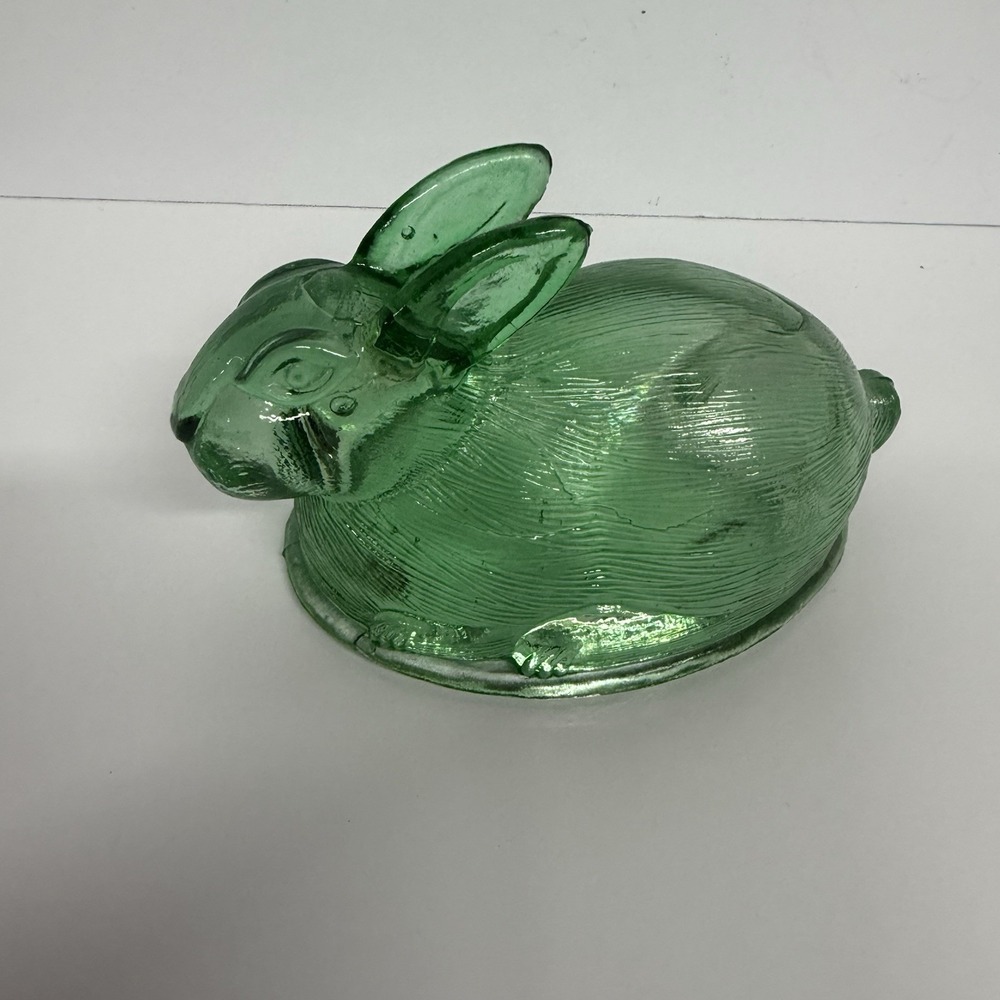 Green Nesting Rabbit Bunny Lid Only ‎ Cottage Core Decor